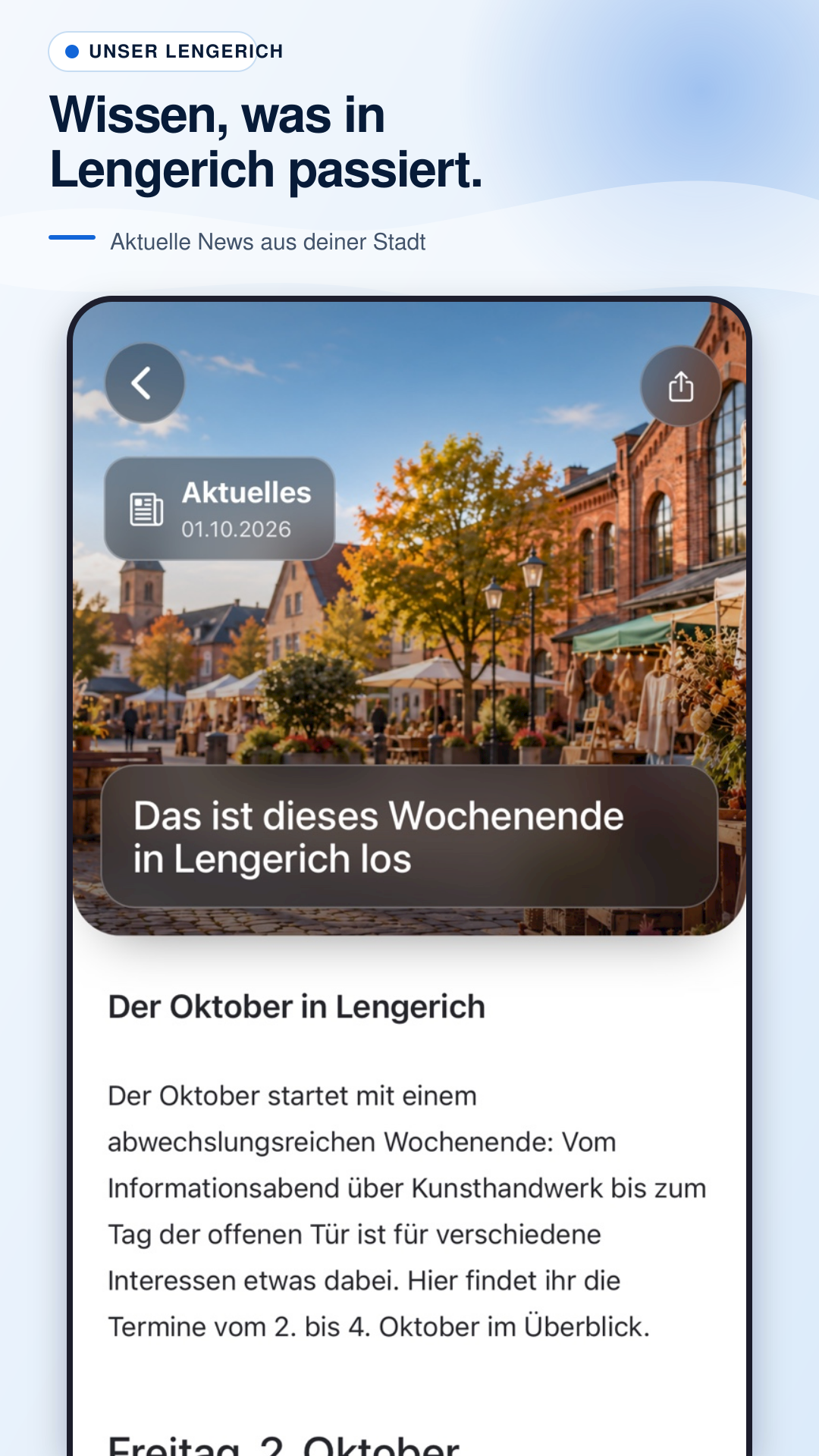 Lokale News in der Unser-Lengerich-App